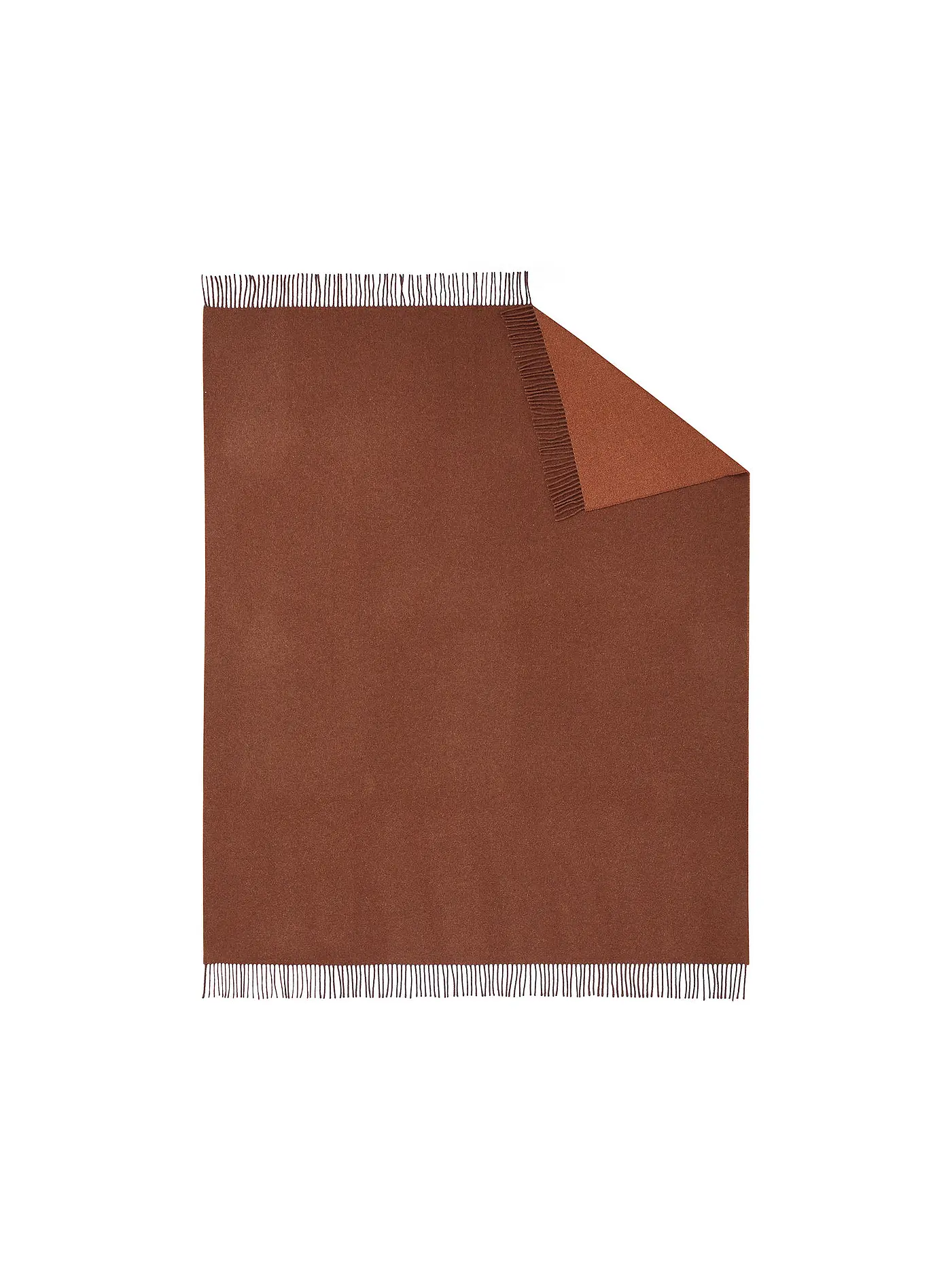BIEDERLACK | Kaschmir Wohndecke - Plaid 130x170cm | kupfer